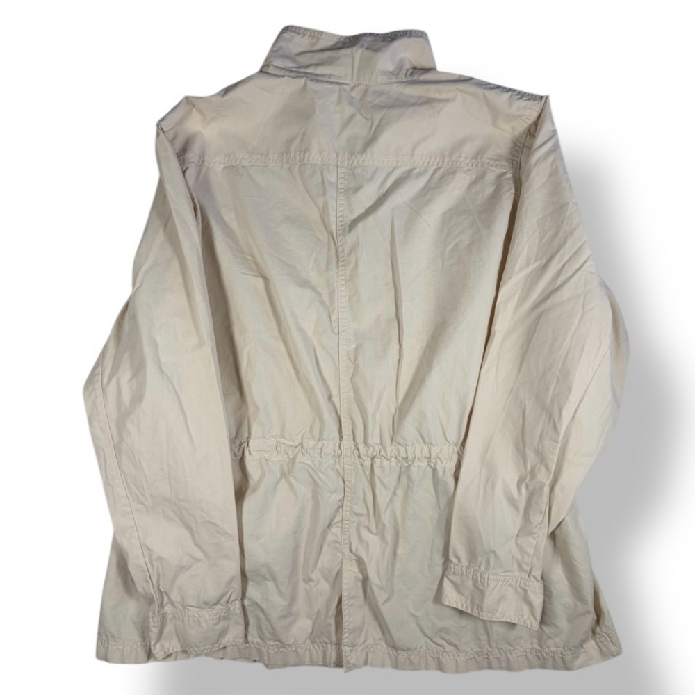 EDDIE BAUER Rip Stop Tan Khaki Utility Safari Cargo Pocket Jacket Shacket 2X - Picture 4 of 7